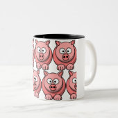 Cute Pig aanpassen Tweekleurige Koffiemok (Voorkant rechts)