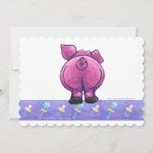 Cute Pig Baby shower Kaart (Achterkant)