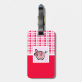 Cute Pig Bagagelabel (Achterkant verticaal)