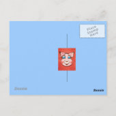 Cute Pig briefkaart (Achterkant)