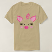 Cute Pig Bunny Egg Funny Toddler Girls Kinder Pase T-shirt (Design voorkant)