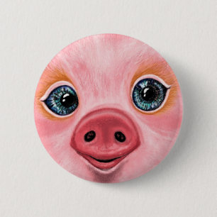 Cute Pig Button