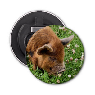CUTE PIG BUTTON FLESOPENER