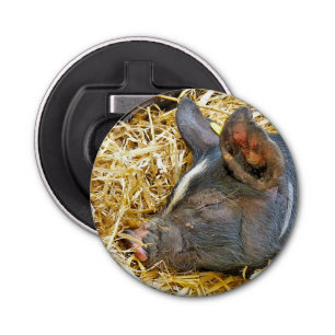 CUTE PIG BUTTON FLESOPENER