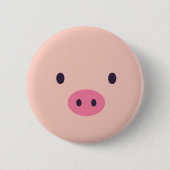 Cute Pig Buttonnen Ronde Button 5,7 Cm (Voorkant)