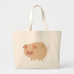 Cute Pig Canvas tas