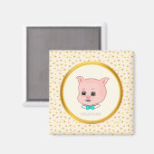 Cute Pig Cartoon Magneet (Voorkant / Achterkant)