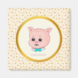 Cute Pig Cartoon Magneet
