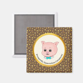 Cute Pig Cartoon Magneet (Voorkant / Achterkant)