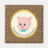 Cute Pig Cartoon Magneet (Voorkant)