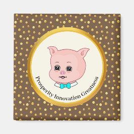 Cute Pig Cartoon Magneet