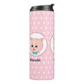Cute Pig Cartoon Thermosbeker (Gedraaid links)