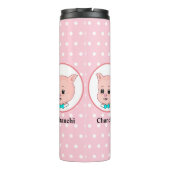 Cute Pig Cartoon Thermosbeker (Achterkant)