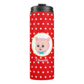 Cute Pig Cartoon Thermosbeker (Voorkant)