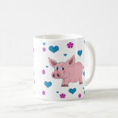 Cute Pig Coffee Cup Koffiemok (Voorkant rechts)