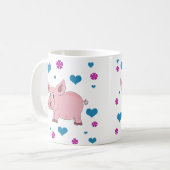 Cute Pig Coffee Cup Koffiemok (Voorkant links)