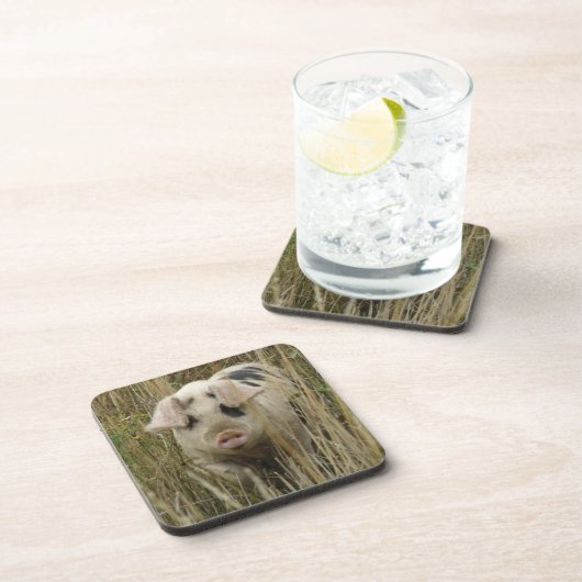 Cute Pig Cork Onderzetter (Rechterzijde)