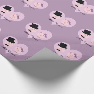 Cute Pig Couple Cadeaupapier