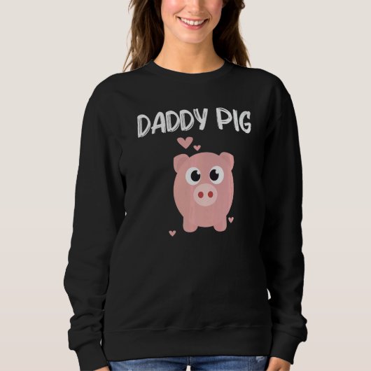 Cute Pig Designs For Dad Men Farming Animal Pigle Trui (Voorkant)