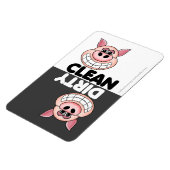 Cute Pig Dishwaser Magnet Magneet (Linkerzijde)