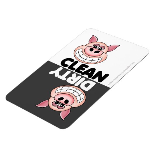 Cute Pig Dishwaser Magnet Magneet (Linkerzijde)
