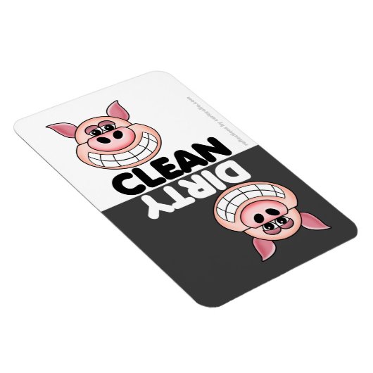 Cute Pig Dishwaser Magnet Magneet (Rechterzijde)