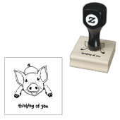 CUTE PIG | DOUANESTEKST U DENKEN RUBBERSTEMPEL (Gestempeld)