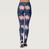 Cute Pig en Hearts Leggings (Achterkant)