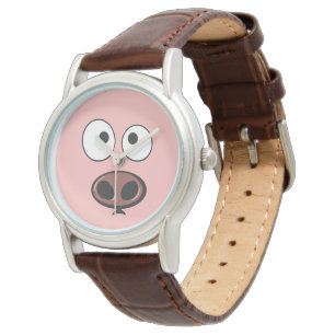 Cute Pig Face Horloge