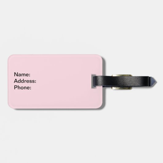 Cute Pig Face - kawaii minimalisme Bagagelabel (Achterkant horizontaal)