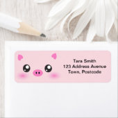 Cute Pig Face - kawaii minimalisme Etiket (Insitu)