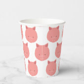 Cute Pig Face Pattern Animal Papieren Bekers (Rechts)