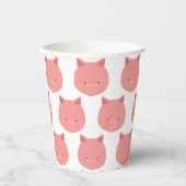 Cute Pig Face Pattern Animal Papieren Bekers (Voorkant)
