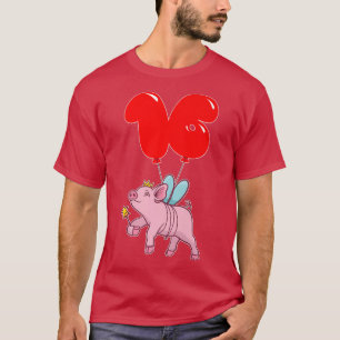 Cute Pig Fairy16th BirthdayKids Balloon T-shirt