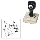 CUTE PIG | Flying Piggie Rubberstempel (Gestempeld)