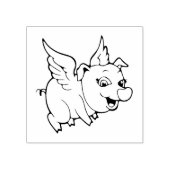 CUTE PIG | Flying Piggie Rubberstempel (Afrduk)