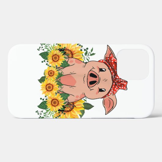 Cute Pig Funny Cartoon Phone Case voor iPhone (Achterkant (horizontaal))