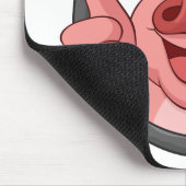 Cute Pig Gift Farmer Country Farm Girl Cartoon Muismat (Hoek)