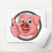 Cute Pig Gift Farmer Country Farm Girl Cartoon Muismat (Met muis)