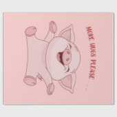 Cute Pig | Gift for Men Women | Cute Pig Cadeaupapier (Vlak)