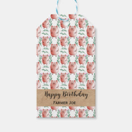 Cute Pig Gift Tags  Farm Animal Birthday & Holiday Cadeaulabel