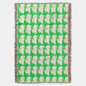 Cute Pig-green Deken (Voorkant Verticaal)