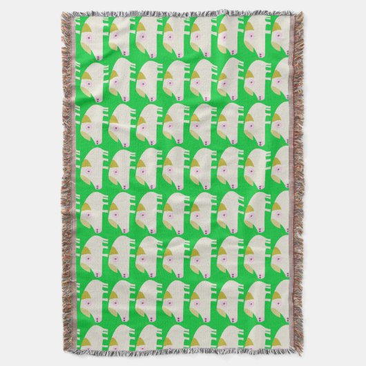 Cute Pig-green Deken (Voorkant Verticaal)