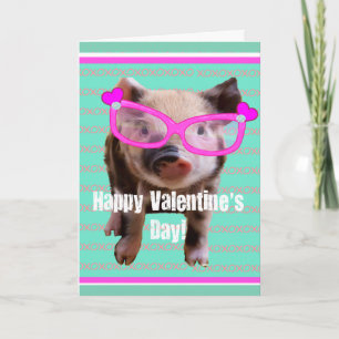 Cute Pig - Happy Valentine's Day Feestdagen Kaart