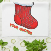 Cute Pig in Christmas Stocking Theedoek (Gevouwen)