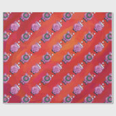 Cute Pig in Santa Hat op Red Cadeaupapier (Vlak)