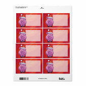 Cute Pig in Santa Hat op Red Etiket (Full Sheet)