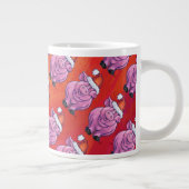 Cute Pig in Santa Hat op Red Grote Koffiekop (Rechts)