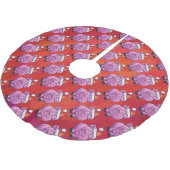 Cute Pig in Santa Hat op Red Kerstboom Rok (Gekanteld)