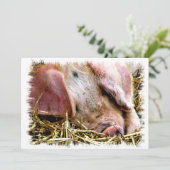 CUTE PIG INVITATION (Staand voorkant)